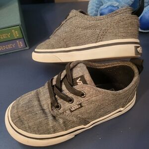 Vans gray shoes, 8c toddler boy